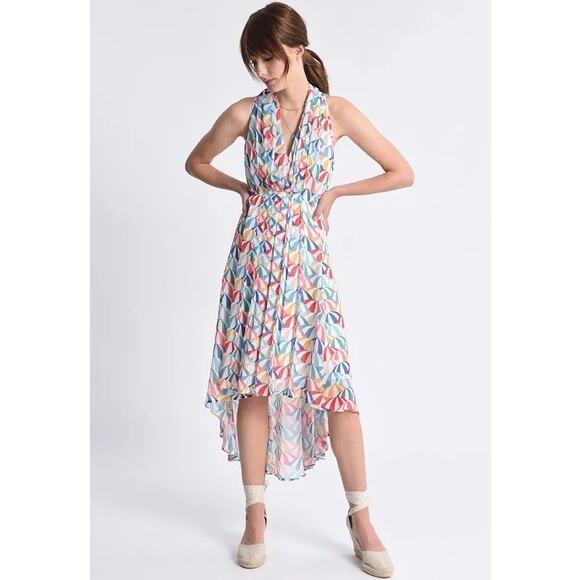 Molly Bracken Parasol Printed High Low Dress Size Small - Picture 1 of 7